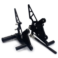 Repose-pieds arrière réglables en aluminium pour moto Kawasaki ZX 6R, appui-pieds, vente en gros,
