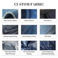 Jeans en denim pour hommes, patchwork personnalisé, rivets métalliques, délavé à l'acide, coupe large, taille haute, effet empilé, Fabricants d'origine