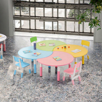 Ensembles de table et de chaises pour enfants en métal moderne pour garderie, crèche, école maternelle, utilisation en extérieur - Mobilier scolaire