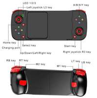 Manette de jeu ESports extensible, contrôleur sans fil 2.4G six axes à double vibration avec support de téléphone pour Android