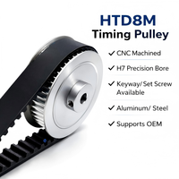 Pulley Timing Bersertifikasi ISO HTD 8M 40T |   Roda Sinkron Aluminium OD 101.86mm Pitch 8mm |   Mesin CNC Presisi Tinggi, RoHS