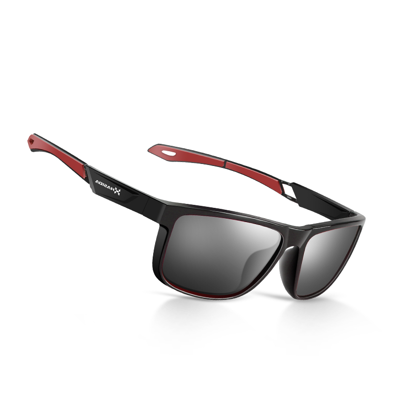 Monture noire Branches rouges Verres noirs