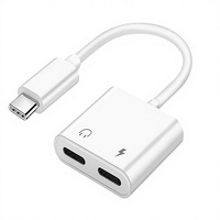 Adaptador de Audio Digital Dual USB C para Carga Simultánea y Escucha de Música para Samsung, iPhone y Otros Teléfonos Celulares