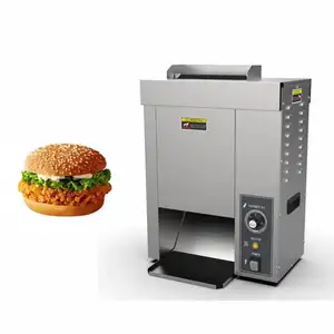 Torradeira de hambúrguer para lojas de fast food, máquina de fazer pão, torradeira transportadora de pão