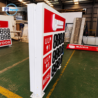 Affichage numérique personnalisé des prix du carburant à LED pour station-service, télécommande, étanche IP65, cadre en aluminium
