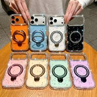 Coque de protection tendance en métal avec diamants et paillettes dégradées pour iPhone 17 16 15 Pro Max