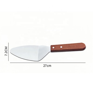 Espátula de acero inoxidable DF30 con mango de madera de 27 cm, herramienta de cocina duradera para cocinar y asar. - Product Image 1