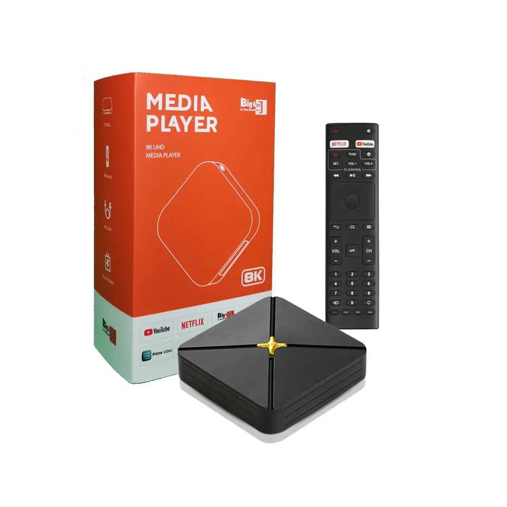 Homelife S905 Set Top Box pemutar Media, kotak TV pintar 4K dengan 2.4G Wifi Quad-Core Multimedia Player Android 13