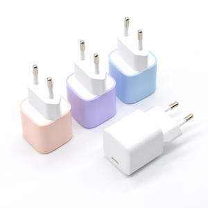Распродажа, цветной логотип, мини-зарядное устройство <span class=keywords><strong>usb</strong></span> c с быстрой зарядкой 25 Вт, настенное зарядное устройство ЕС для мобильного телефона - Product Image 1