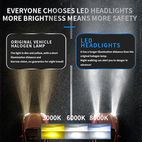 Faros LED de 140W y 14000lm, H4 H11 H1 H7 Led 9005 9006 9004 9007, Luces LED para Auto, Bombilla LED para Faros Delanteros con Control por Aplicación