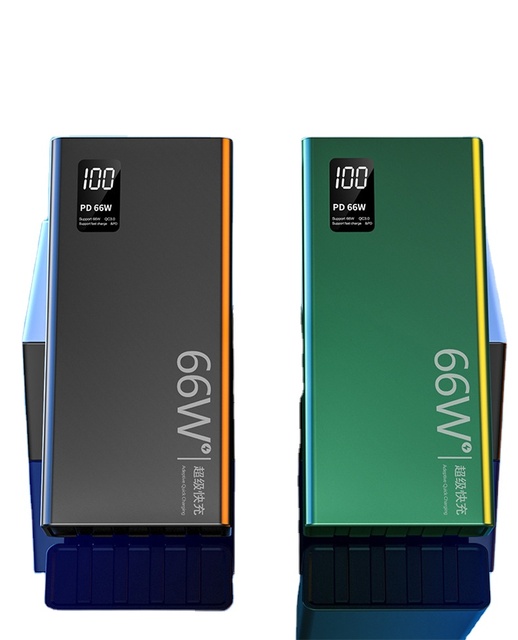 2022 Power Banks Built in 4 Cable 66W 20000mAh Super Fast Charging for 10000mAh Powerbank for iPhone Mobile Phone Battery