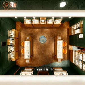 Kunden spezifische Vitrine aus Massivholz und Glas mit <span class=keywords><strong>LED</strong></span>-Beleuchtung-Luxus-Vitrine für High-End-Schmuck-und Uhren geschäfte - Product Image 6