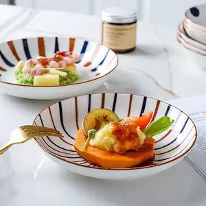 Zogifts Ceramic Dinner Plate Home Party Dish Set Cheap Bulk Restaurant Porcelain Christmas Decorative White Bowls Dinnerware