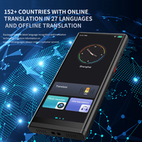 Traducteur vocal IA M18 avec écran tactile HD de 4,82 pouces, 152 langues, 27 langues hors ligne, traduction bidirectionnelle en temps réel, appareil de voyage