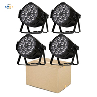 Pack de 8 projecteurs LED Par RVBW pleine couleur 18x10W avec connexion DMX 512 pour DJ, discothèque et éclairage de scène, livrés en flight case