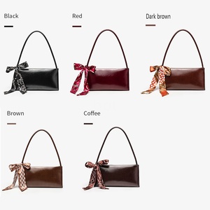 <span class=keywords><strong>Borsa</strong></span> Sottospalla di Alta Qualità per Donne, <span class=keywords><strong>Borsa</strong></span> Vintage con Sciarpa, Minimalista Rettangolare in Pelle PU - Product Image 2