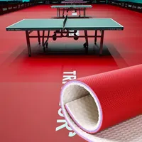 Revêtement de sol PVC hétérogène à grain de grille pour terrain de tennis de table, résistant aux chocs et imperméable, pour usage intérieur