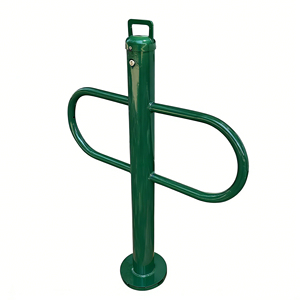 Bolardo de Tráfico Desmontable Verde/Amarillo con Asa Superior y Anillo de Cadena Lateral, para Seguridad Vial <span class=keywords><strong>en</strong></span> Zonas Residenciales, Plazas y Carreteras - Product Image 1