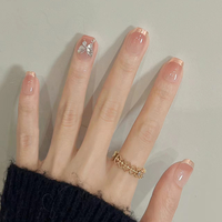 Uñas Postizas de Gel Suave con Diseño de Margaritas Frescas, Cobertura Completa, para Salón de Belleza, Arte de Uñas