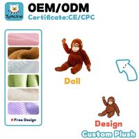 Fabricant de jouets en peluche personnalisés en gros, très demandés et mignons, incluant des gorilles en peluche anime, des poupées et des gorilles en peluche OEM