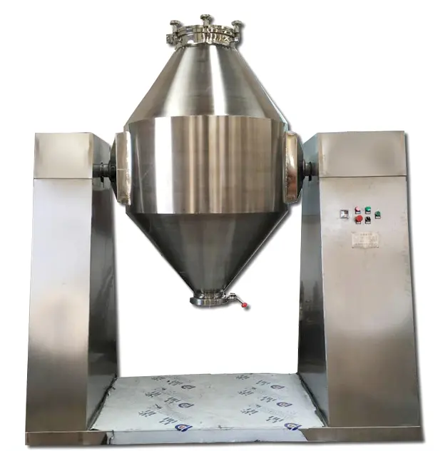 double cone dry detergent powder mixer powder blender Mixing machine screw sugar rotating rotary vacuum device drying mixer