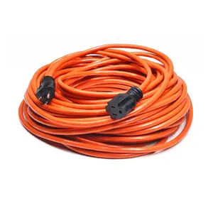 Cable de extensión de enchufe múltiple impermeable, resistente al agua, 16/3 pies de potencia, retráctil, eléctrico, para exteriores, 220v