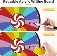 Roue de prix de couleur murale de 12 pouces ou roulette de table, carnaval, jeux de rotation Win Fortune