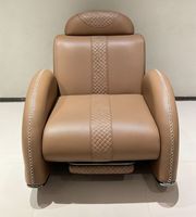 Neuer Luxus-Schaukelstuhl aus Eschenholz mit Massivholzrahmen, Hochwertiges Leder-Faulsofa, Balkon-Freizeitliege, Wohnmöbel