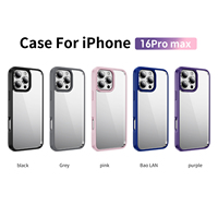 Coque de téléphone en acrylique transparent mince pour iPhone 16 Pro Max 17Air 16E 15 14 Plus 13 12 11 couverture arrière de téléphone couverture antichoc transparente