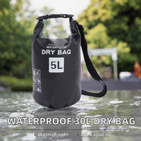 Sac à dos étanche unisexe FH FHB014 en PVC 100 % imperméable, avec cadre externe, pour moto, 30L, fermeture éclair et à fermoir, ceinture à coussin d'air