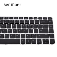 En stock, tout neuf, meilleur clavier EliteBook 745 G3 745 G4 840 G3 840 G4 ZBook 14u G4 avec cadre argenté pour ordinateur portable HP