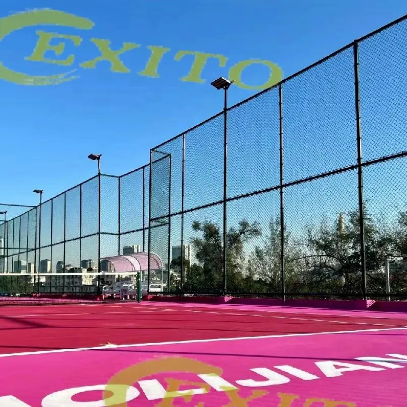Exito 2024 desain baru lapangan tenis Panoramic penuh olahraga dayung Tunggal ganda lapangan tenis jala