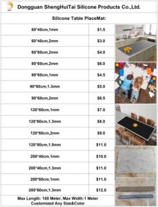 Alfombrilla de silicona FDA, 100% alfombrilla de mesa de cocina grande de grado alimenticio, Mantel Individual de comedor de silicona reutilizable, alfombrilla antideslizante resistente al calor - Product Image 6