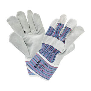 Guantes de trabajo de cuero de vaca de alta resistencia XL Guantes de aparejo de seguridad Soldadura de goma Protección laboral Industrias DE LA CONSTRUCCIÓN - Product Image 4