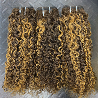 Lot de mèches de cheveux humains 100% vierges cambodgiens, cuticules alignées, double tirage, boucles Pixie, double trame