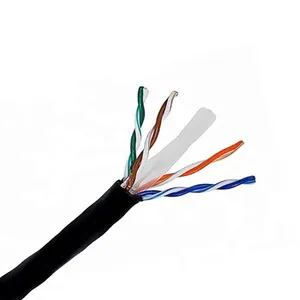 Riser 卡额定防火 cat6 实心铜电缆 cmr cat6 lan 电缆