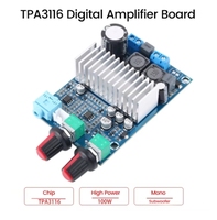 Carte d'amplification de subwoofer TPA3116D2, amplificateur audio numérique mono DC 12-24V, carte d'amplification de puissance pour l'audio domestique, les haut-parleurs de voiture, le bricolage