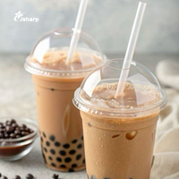 Pailles en plastique transparentes individuelles en gros de 190 mm et 230 mm pour jus glacé et thé à bulles