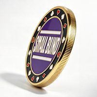 Puce de poker en céramique, jeton de casino en émail, pièce de défi personnalisée, pièce de jeu de collection plaquée or, non toxique