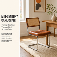 Chaise de salle à manger d'hôtel moderne de luxe, revêtement en cuir, rotin, métal, sans accoudoirs, dossier pour la maison, le bureau ou l'appartement