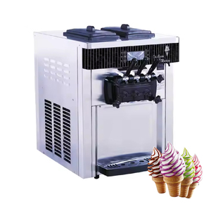 Giá rẻ thương mại Tabletop Ice Cream <span class=keywords><strong>Maker</strong></span> Máy cho nhà mềm phục vụ Countertop Hot Bán nhỏ 3 hương vị trẻ em sữa chua <span class=keywords><strong>Maker</strong></span> - Product Image 1