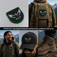 Patchs en silicone personnalisés en gros d'usine, badges logo PVC gaufrés, écussons pour vêtements, vestes, uniformes et activités de plein air
