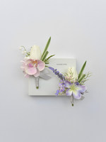 Mori Corsage Wrist Tulip Bunga Buatan Plastik Dapat Dilepas Gaya Eropa Profesional untuk Upacara Pernikahan Pengantin Pria