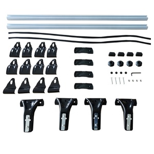Barres transversales de toit universelles en aluminium, cadre de fenêtre réglable pour voiture sans rails latéraux pour vélo Kayak <span class=keywords><strong>Cargo</strong></span> Bagages - Product Image 3