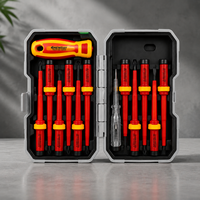 Kit d'outils à main isolés de sécurité certifiés VDE 1000V de haute précision industrielle, étui rigide OEM