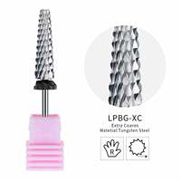 Mèches coniques à baril 24mm de long en acier au tungstène forets à ongles argent Durable fraise carbure manucure accessoires outils