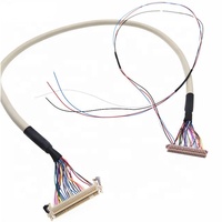 Kabel LVDS JAE FI-X30HL Tipe Terkunci 30PIN ke HRS Hirose DF13 40PIN, Male ke Female, Male ke Male Elektronik 8544421100 2-60pin, Kustomisasi Pabrik