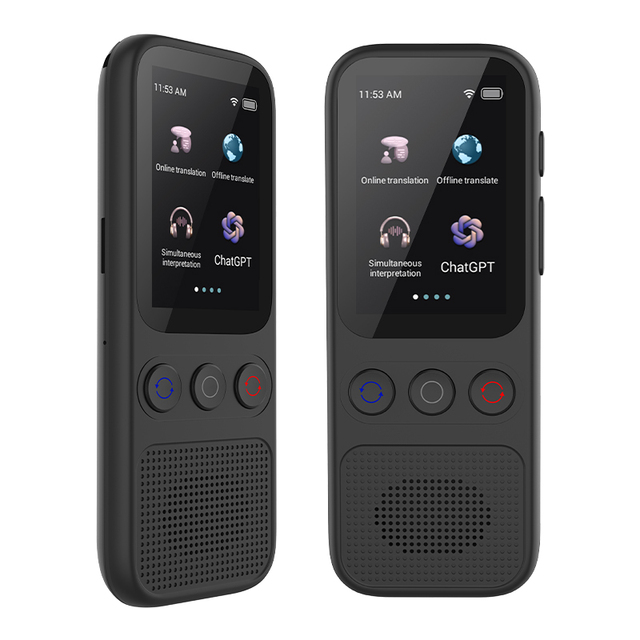 AI Mini Instant Voice Translator Touch Screen Offline Translation Wifi Type C 8GB 1000mAh Battery Recorder 138 Languages
