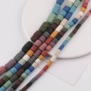 Cuentas sueltas redondas de roca volcánica natural, accesorios de joyería DIY para la fabricación de pulseras - Product Image 4