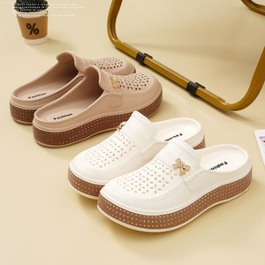 Sandalias de Mujer Tipo Zueco con Suela Gruesa, Transpirables, de EVA, con Diseño Calado y Bloques de Color, Estilo Casual - Product Image 3